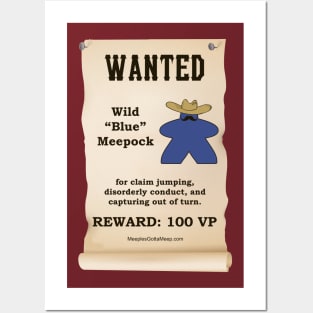 Wanted Blue Posters and Art